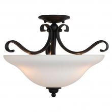 Vaxcel International C0272 - Monrovia 17-in. Semi-Flush Mount or Pendant (Dual Mount) Oil Rubbed Bronze