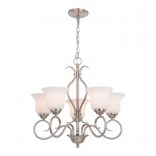 Vaxcel International H0271 - Albion 22.5-in. 5 Light Chandelier Satin Nickel