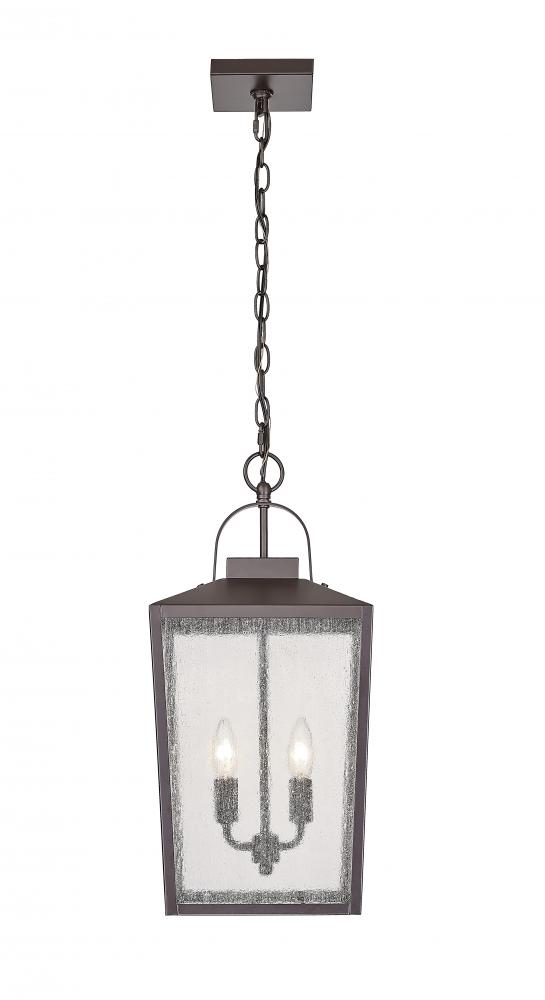 Devens 2-Light Outdoor Hanging Lantern Powder Coated Bronze