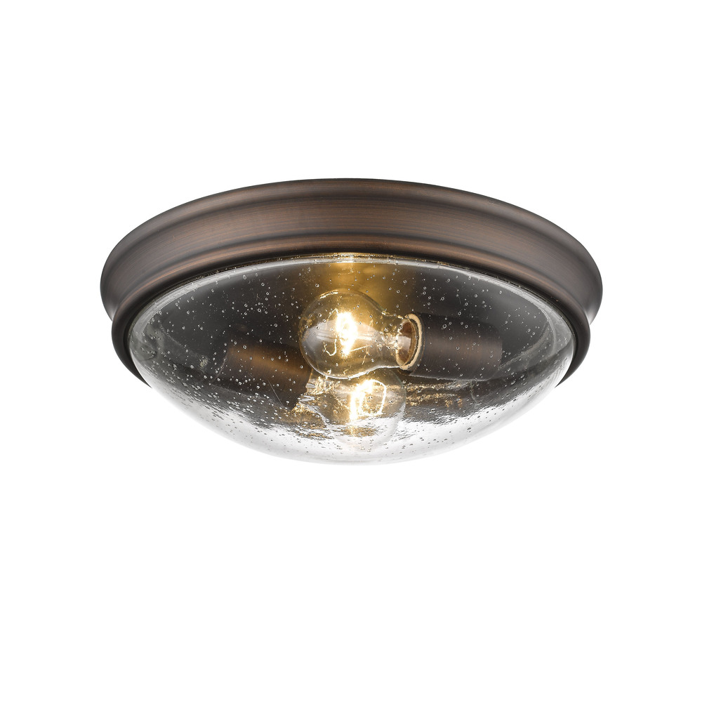 2-Light Flushmount Ceiling Light Rubbed Bronze