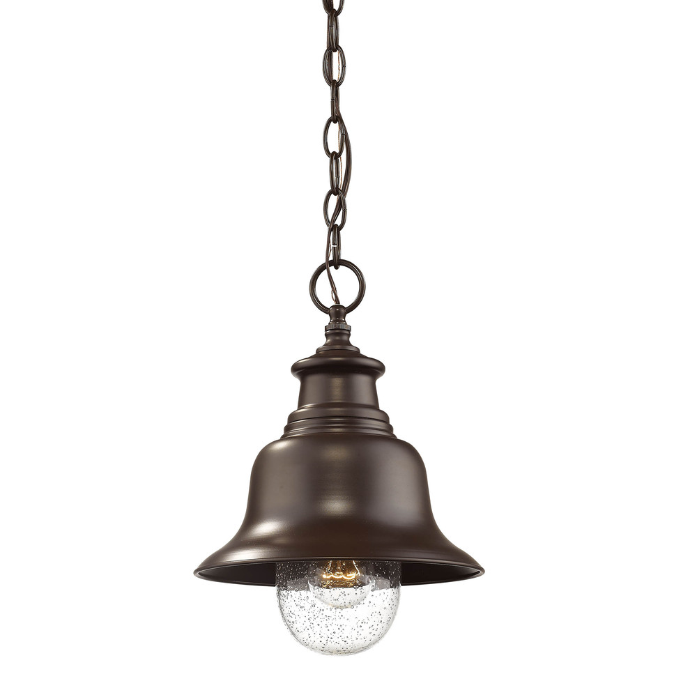 Kings Bay 1-Light Outdoor Hanging Lantern Powder Coated Bronze