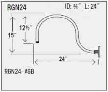 Millennium RGN24-SB - Black 24" Goose Neck