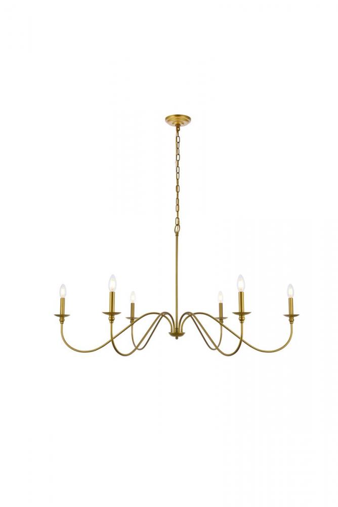 Rohan 48 inch chandelier in brass