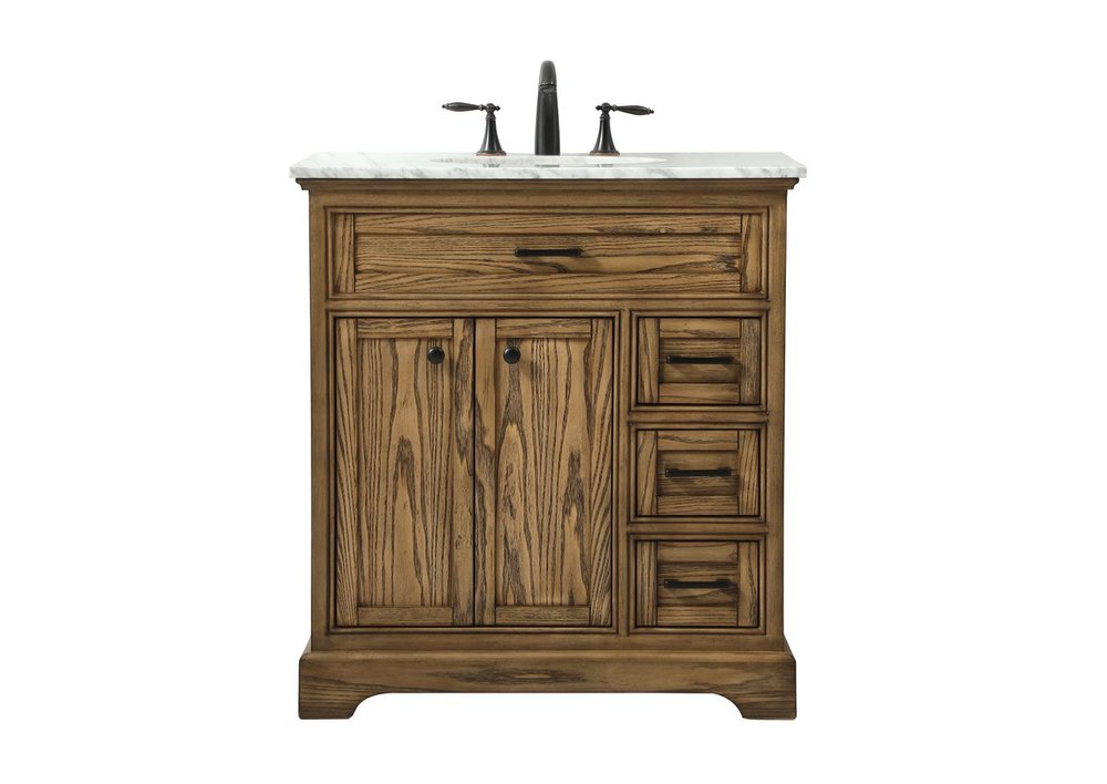 32 inch Single bathroom vanity in driftwood