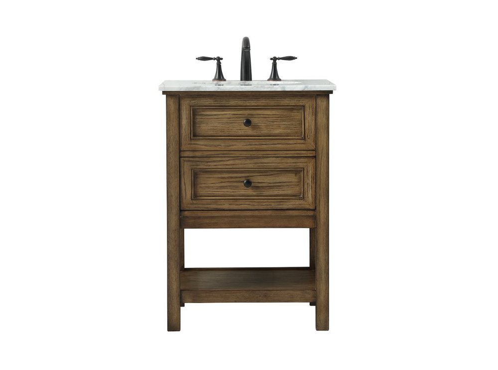 24 inch Single bathroom vanity in driftwood