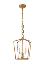 Elegant 1512D12GI - Denmark 4 light Golden Iron Pendant