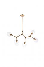 Elegant 1712D42BR - Cavoli 5 Lights Brass Chandelier