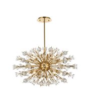 Elegant 2500D36SG - Vera 36 Inch Crystal Starburst Oval Pendant in Gold