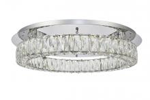 Elegant 3503F26C - Monroe LED Light Chrome Flush Mount Clear Royal Cut Crystal