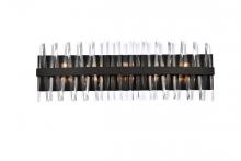 Elegant 6200W36BK - Serephina 36 Inch Crystal Bath Sconce in Black