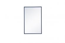 Elegant MR41828BL - Metal frame rectangle mirror 18x28 inch in blue