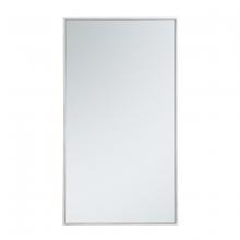 Elegant MR42036S - Metal frame rectangle mirror 20 inch in silver