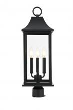 Elegant OD503P24BK - Shepard 8 x 23.5 inch Outdoor Post Light in Black