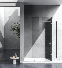 Elegant SD155-3578BNK - Fixed frameless shower door 35 x 78 Brushed Nickel