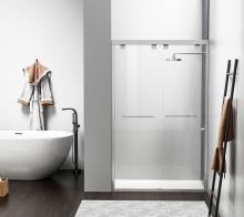 Elegant SD303-4876BNK - Semi-frameless Shower Door 48x76 Brushed Nickel