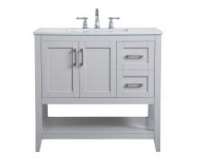 Elegant VF16036GR - 36 Inch Single Bathroom Vanity in Grey