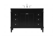 Elegant VF31848BK - 48 Inch Single Bathroom Vanity in Black