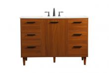 Elegant VF47048MTK - 48 inch bathroom vanity in Teak