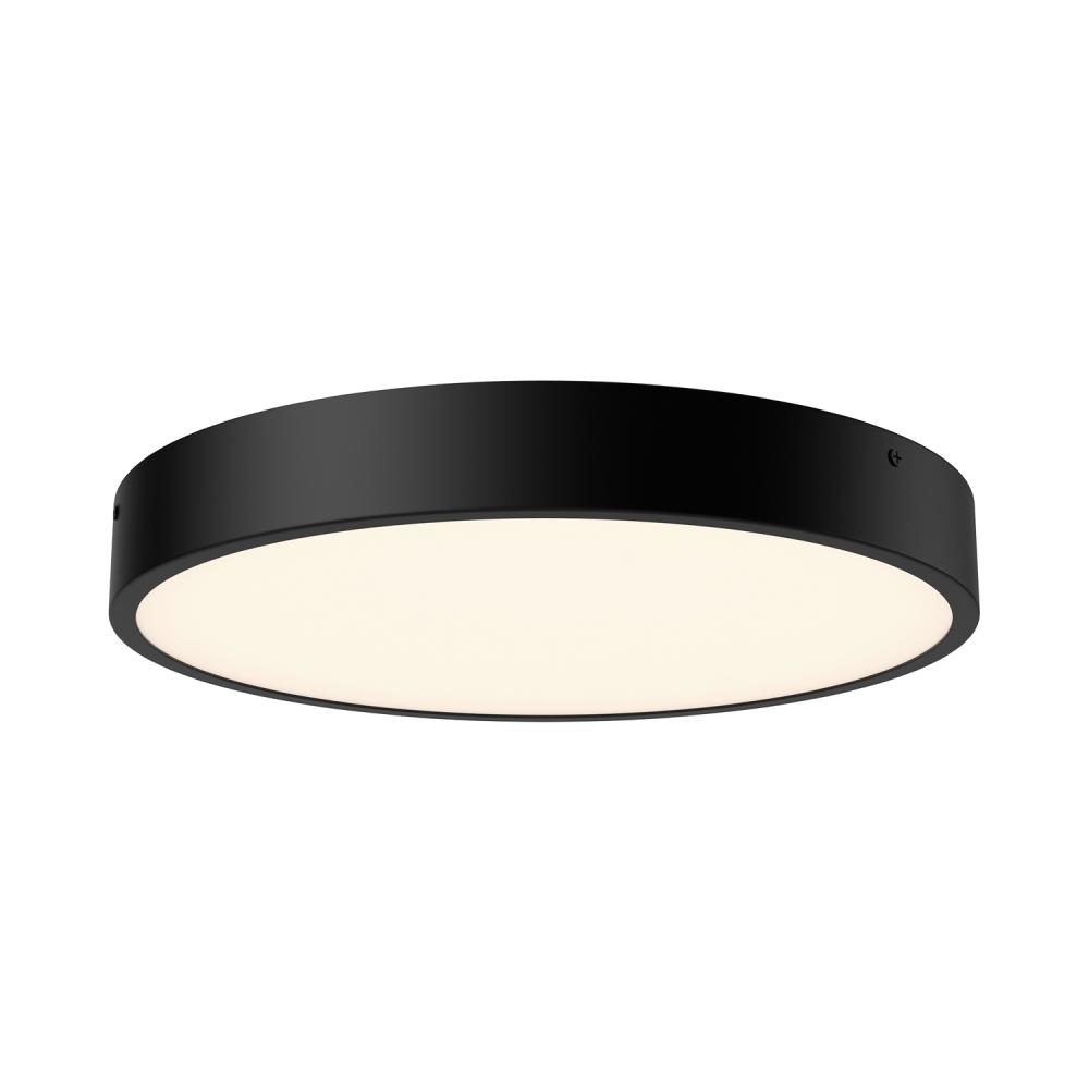 Adelaide 15-in Matte Black LED Flush Mount