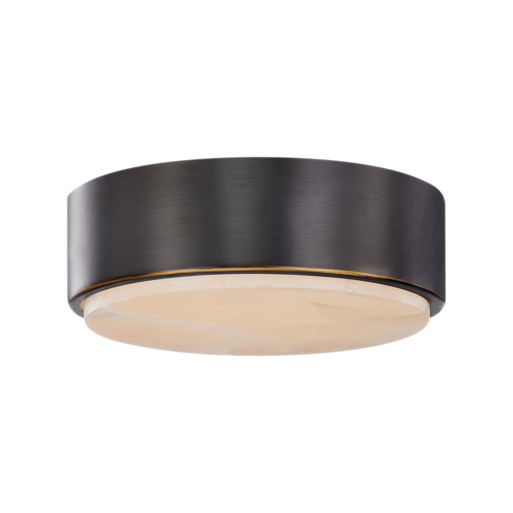 Blanco 8-in Urban Bronze/Alabaster LED Flush Mount