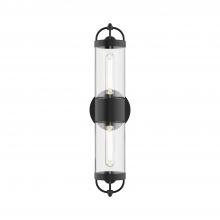 Alora Lighting WV461102MB - Lancaster 5-in Matte Black 2 Lights Wall/Vanity