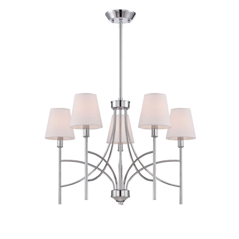 Millau Collection 5-Light Chrome Chandelier