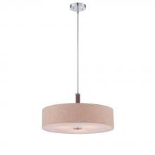 World Imports WI972608 - Jones Collection 3-Light Chrome Convertible Semi-Flush Mount Pendant