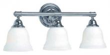 World Imports WI343308 - 3-Light Ava Chrome Bath Sconce with Glass Shades