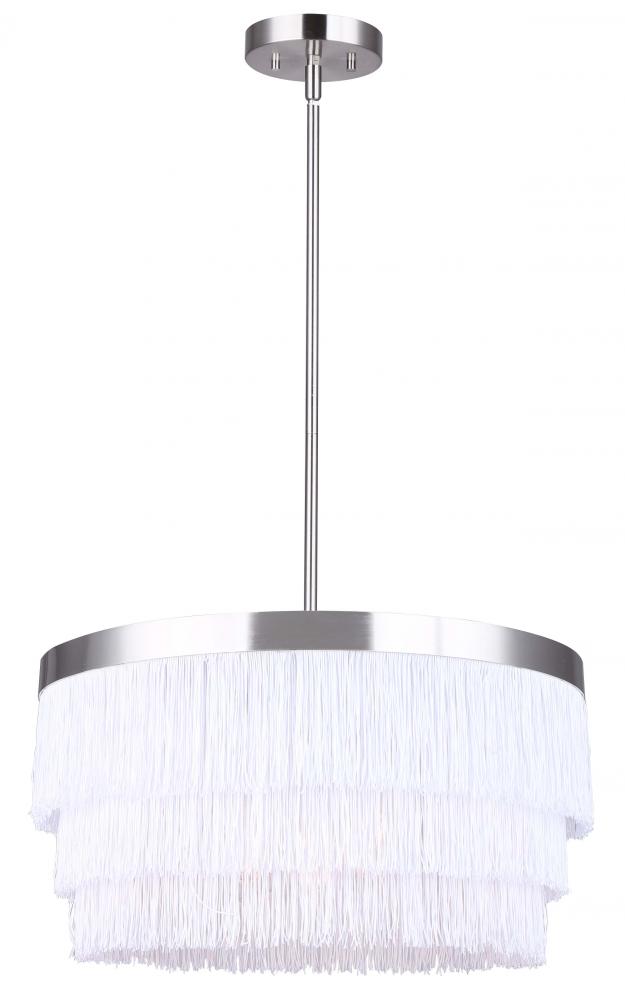 SYREN, ICH2024B03BN18, 3 Lt 18" Width Rod Chandelier, 60W Type A, 18" W x 13.5 - 61.5" H