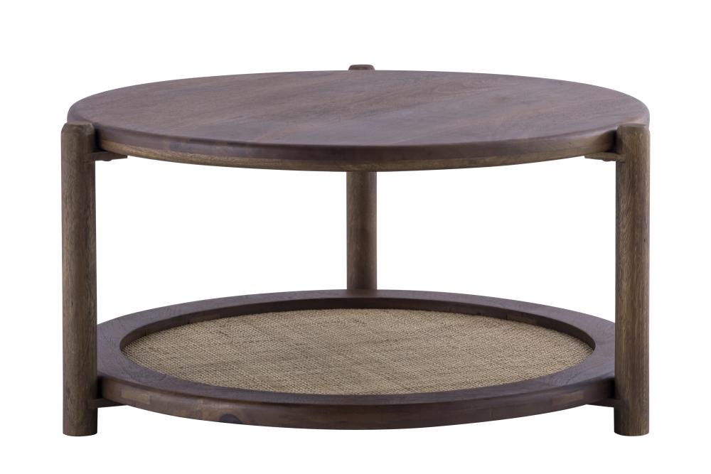 GARAM Walnut and Cane Coffee Table