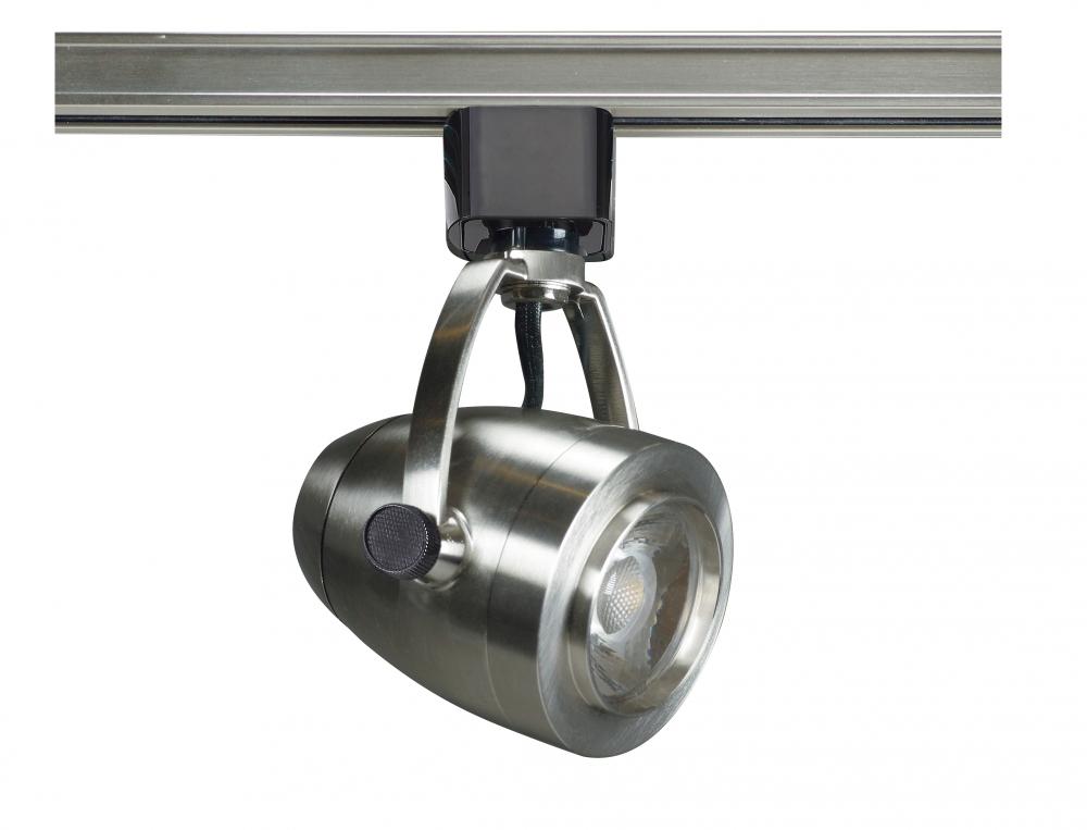 LED 12W Track Head - Pinch back shape - Brushed Nickel Finish - 36 Degree Beam