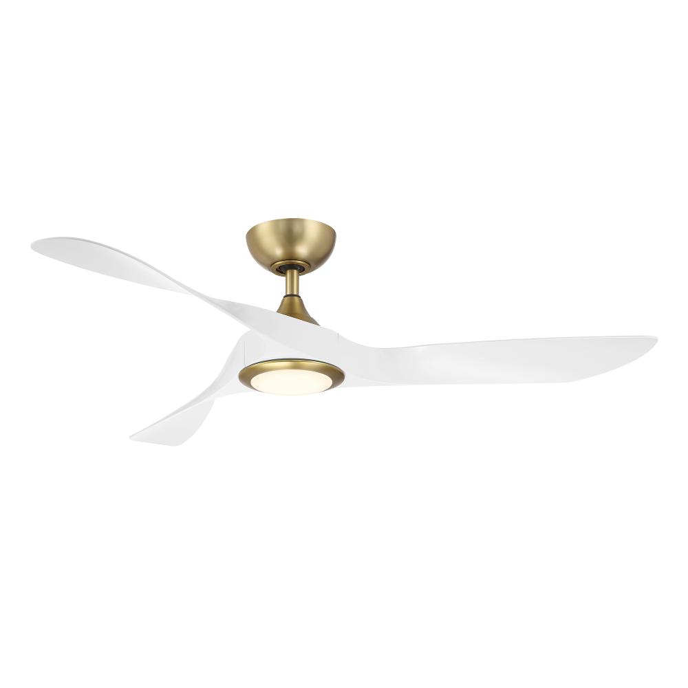 Swirl Soft Brass/Matte White WITH LUMINAIRE