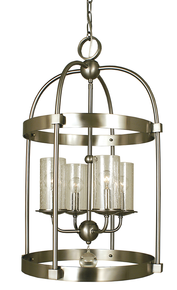 4-Light Brushed Nickel Compass Dining Chandelier