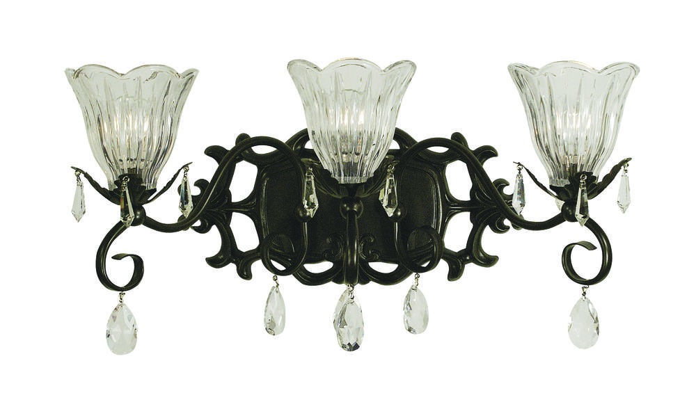 3-Light Mahogany Bronze Liebestraum Sconce