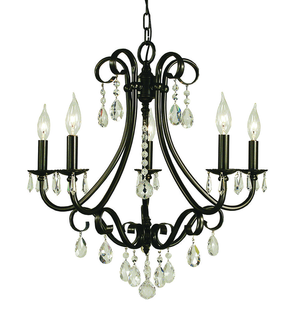 5-Light Brushed Nickel Liebestraum Dining Chandelier