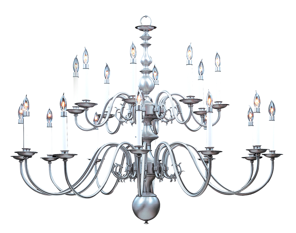 20-Light Mahogany Bronze Jamestown Foyer Chandelier