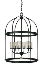 Framburg 1106 AB - 6-Light Antique Brass Compass Foyer Chandelier