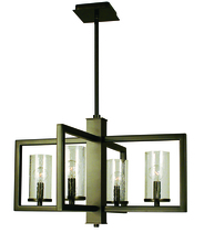 Framburg 1155 MBLACK - 4-Light Matte Black Theorem Dining Chandelier