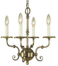 Framburg 2374 SBR - 4-Light Siena Bronze  Jamestown Mini Chandelier