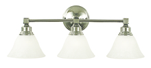 Framburg 2423 PN/WH - 3-Light Polished Nickel Taylor Sconce