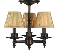 Framburg 2516 MB - 3-Light Mahogany Bronze Sheraton Flush / Semi-Flush Mount