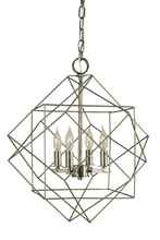 Framburg 4704 SP/PN - 4-Light Satin Pewter/Polished Nickel Etoile Chandelier