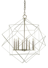 Framburg 4708 SP/PN - 8-Light Satin Pewter/Polished Nickel Etoile Chandelier