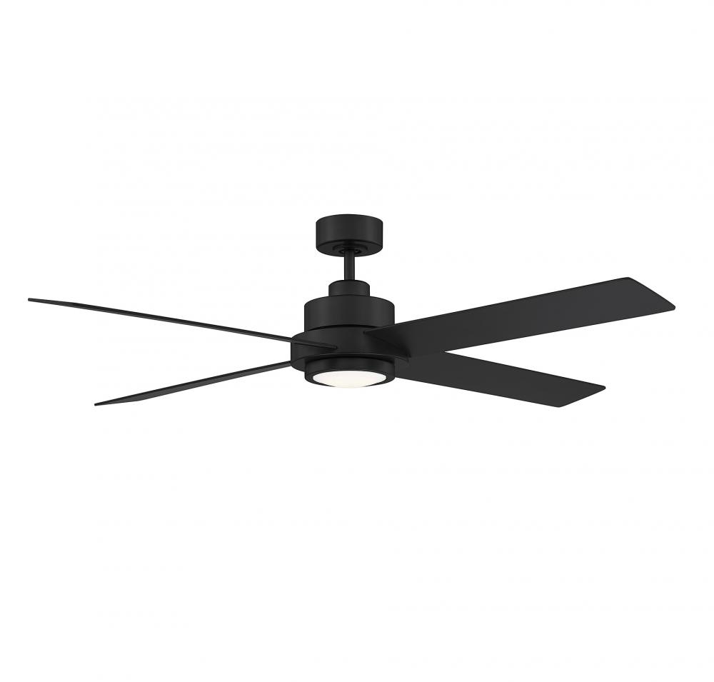 56" LED Ceiling Fan in Matte Black