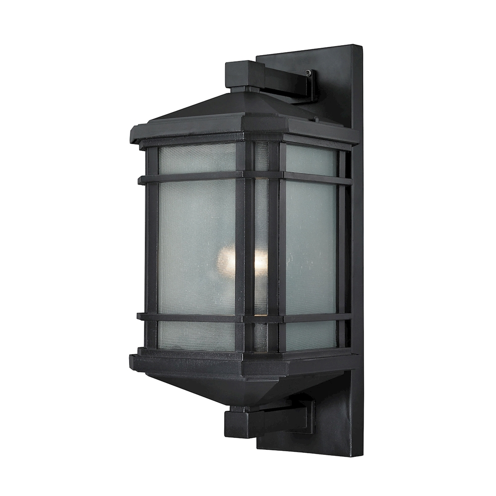 Lowell 1-Light Outdoor Wall Lamp in Matte Black