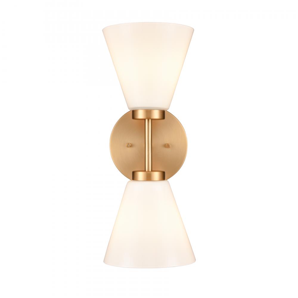 Houghton 15'' High 2-Light Vanity Light - Brushed Gold