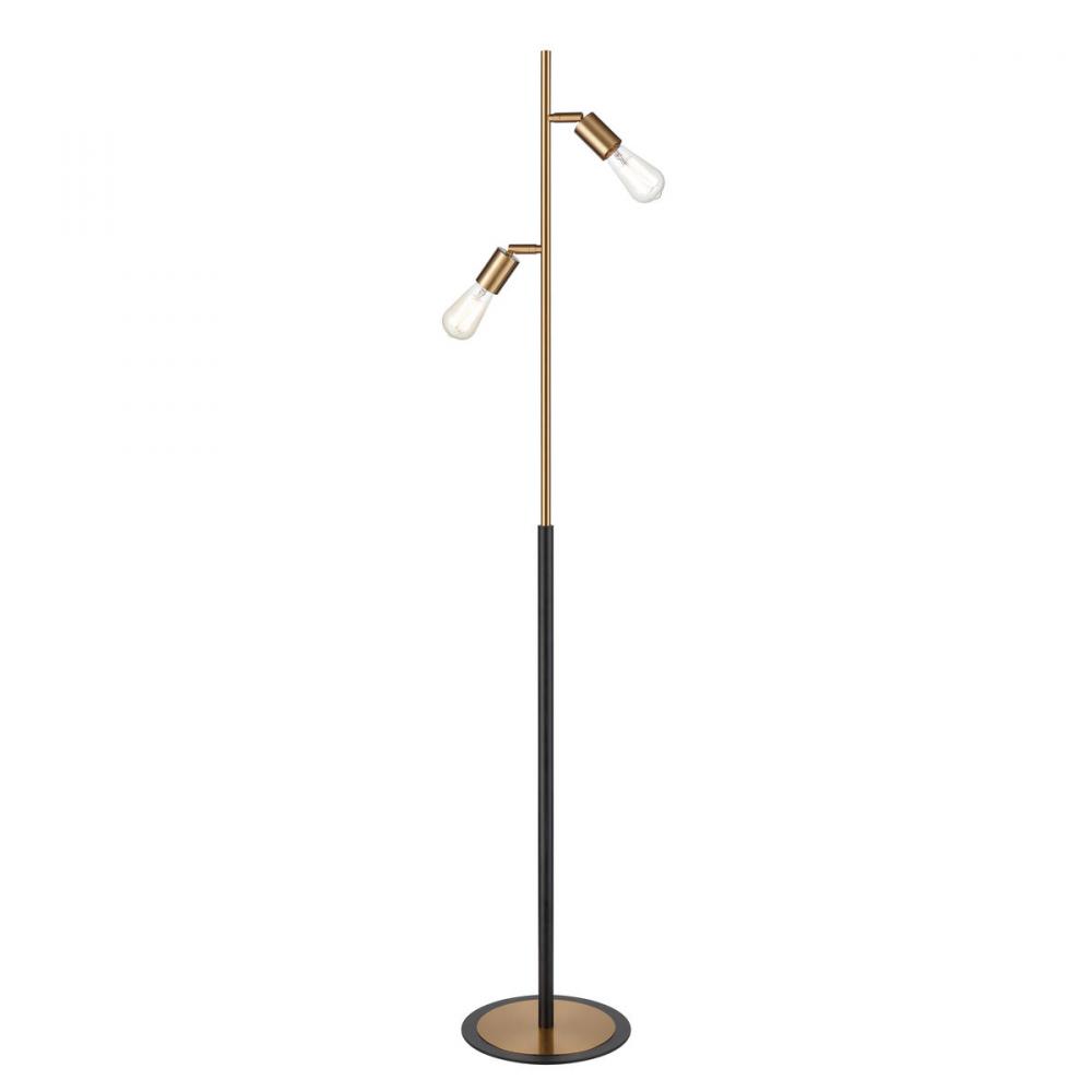 Kelston 62'' High 2-Light Floor Lamp - Matte Black